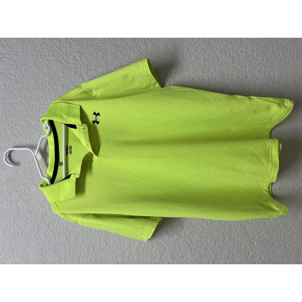 Under Armour Boy's Neon Yellow Polo Shirt Size YLG